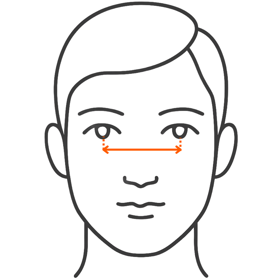 Ilustração da Distância Pupilar